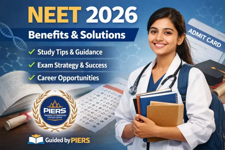 NEET 2026 benefits and solutions for students with PIERS Education guidance