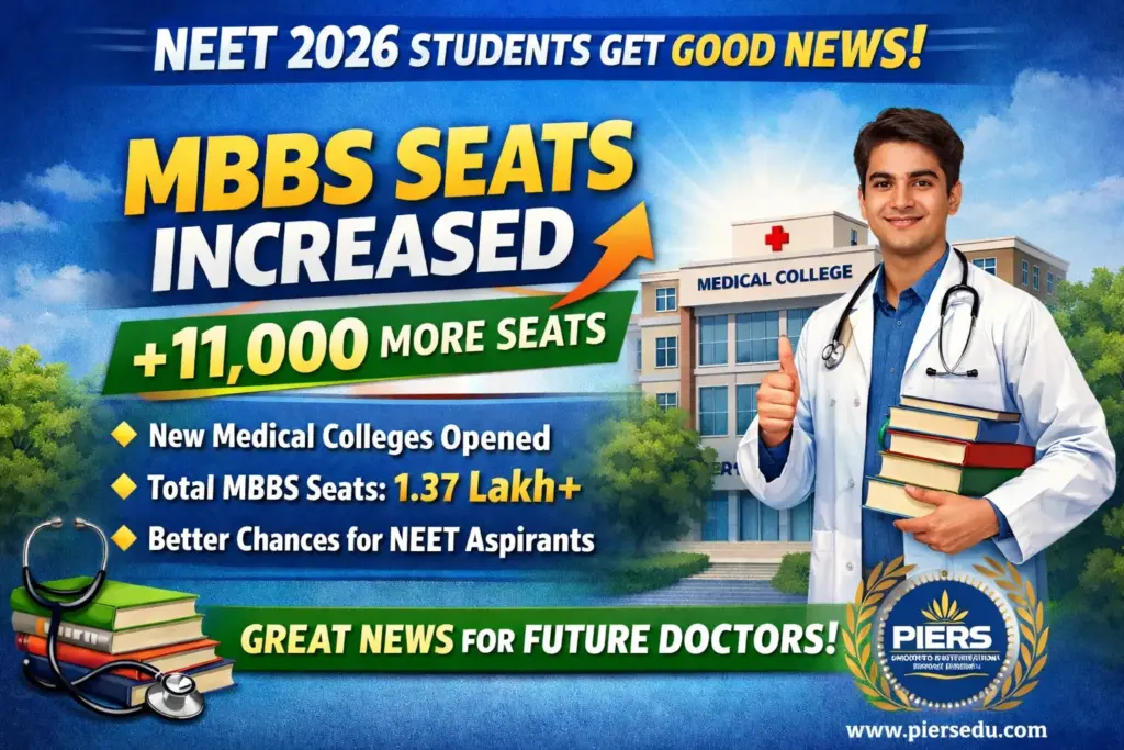 MBBS seats increased for NEET 2026.