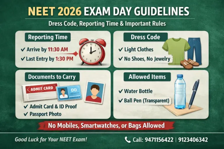 NEET 2026 Exam Day Guidelines