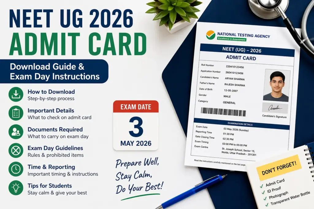 UG 2026 admit card information