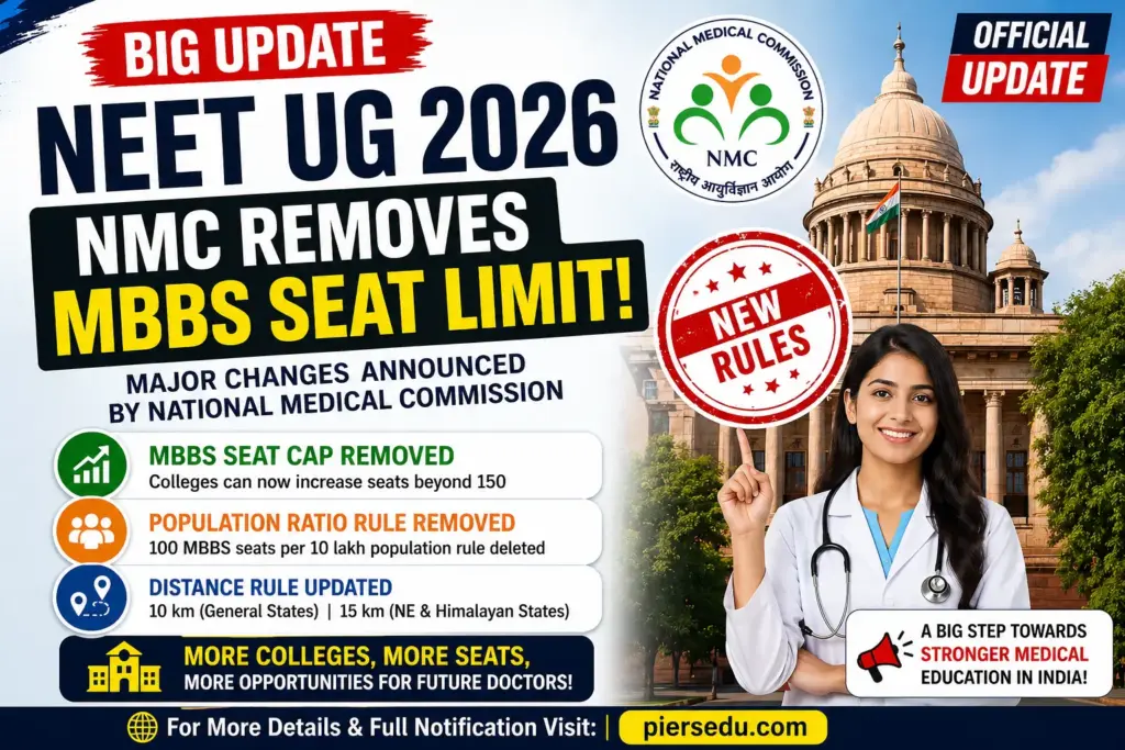 NEET UG 2026 seat limit changes