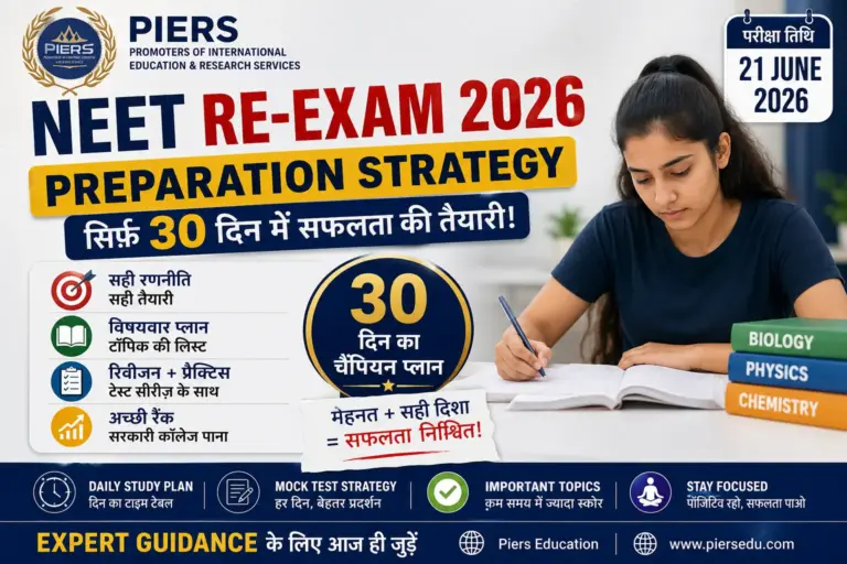 NEET Re-Exam 2026 Preparation Strategy