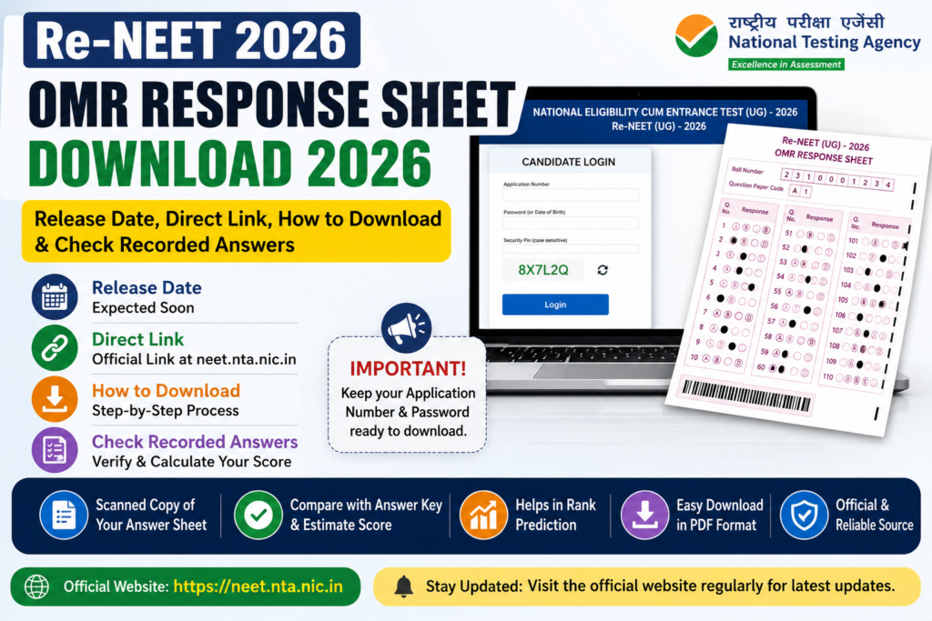 Re-NEET 2026 OMR sheet