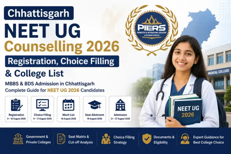 Chhattisgarh NEET UG Counselling 2026: Registration, Choice Filling & College List