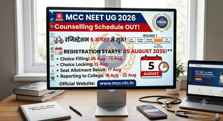 MCC NEET UG 2026 Counselling Schedule OUT! Registration 5 August से