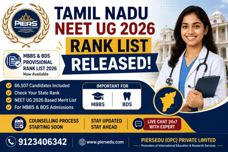 Tamil Nadu NEET UG 2026 Rank List Released: MBBS, BDS Merit List PDF, State Rank, Cut Off और Counselling की पूरी जानकारी