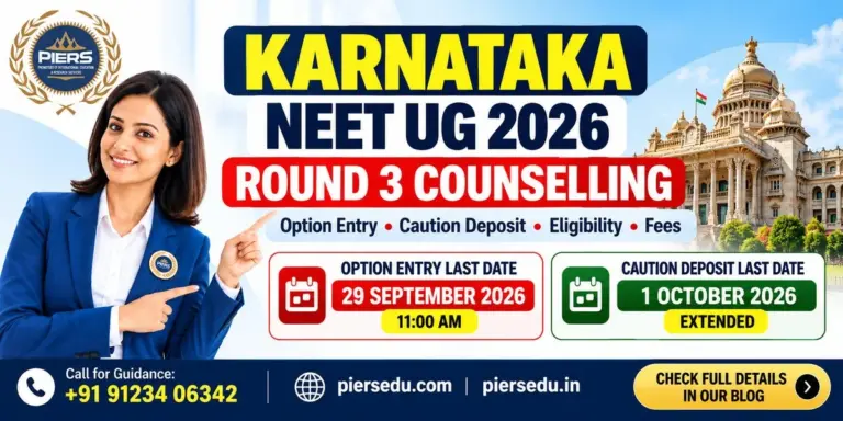 Karnataka NEET UG 2026 Round 3: Caution Deposit Deadline Extended to October 1, Option Entry Closes September 29