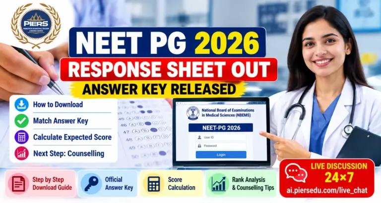 NEET PG 2026 Response Sheet Out: How to Download, Match Answer Key & Calculate Expected Score